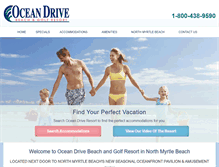 Tablet Screenshot of oceandriveresort.com